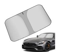 Windshield Sun Shade, Car Front Shade, 55.91x31.5x0.39 Inches, Foldable & Easy to Use UV Reflector, Automotive Heat Blocker for Truck, SUV, Van, Pickup, Summer and Travel
