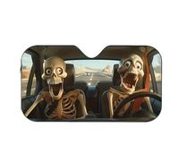 Windshield Sun Shade - Foldable Heat Blocking Windshield Shield, UV Protection Window Cover | Suction Cup Vehicle Accessory for Car SUV Sedan MPV Truck, Portable Sunshade, Automotive Interior Protect