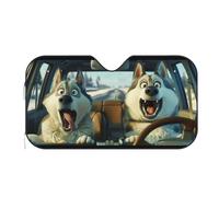 Windshield Sun Shade - Foldable Heat Blocking Windshield Shield, UV Protection Window Cover | Suction Cup Vehicle Accessory for Car SUV Sedan MPV Truck, Portable Sunshade, Automotive Interior Protect