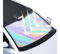Windshield Sun Shade, Front Window Cover, UV Heat Blocker, Plegable Interior Protector, Ideal para Driving, Road Trips, Parking, Camping, Interruptos, Vacaciones, 55,91 x 31,5 pulgadas