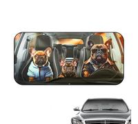 Windshield Sunshade, Dog Pattern Sunvisor, 10,24 x 10,24 x 0,59 pulgadas Adorable Lightweight Foldable Heat Insulating Shield, UV Protection Cover for Truck, Car, Parking and Travel Use
