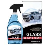 Windshield Thaw Fluid - Rapid Ice Release Solution for Clearing | Glass Safe Spray Formula with Freeze Delay Action Streakless Flow & Measured Bottle for Windscreens, Mirrors, Headlights, Locks
