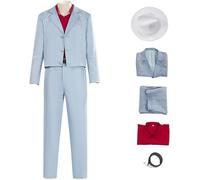 Windskids Bruno Disfraz Hombre Cosplay MV Die with A Smile Mars Vintage Smoking Chaqueta Camisa Pantalón Cinturón con Sombrero Set para Halloween Carnaval Fiesta Mascarada Performance Costume