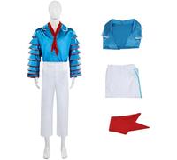 Windskids Stanley Ipkiss Disfraz Hombre Cosplay Mask Jim Carrey Vintage Disco Rock Uniforme Top Pantalón Pañuelo Set para Fancy Dress Up Halloween Carnaval Fiesta Mascarada Anime Performance Costume