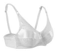 Windsleeping Sujetador de bolsillo para mastectomía para formas de pecho de silicona y pechos falsos, blanco, 105