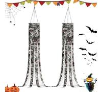 Windsocks Halloween 2 Piezas Gran Cartel Decorativo De Manga Viento | Bandera Halloween Exterior Para Patio, Terraza, Valla, Jardín, Entrada, Balcón, Pasillo, Pared Interior
