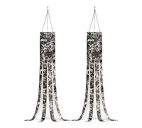 Windsocks Halloween 2 Piezas Gran Cartel Decorativo De Manga Viento | Decoraciones De Halloween Para Valla para casa, porche, balcón, patio, terraza, jardín, entrada