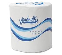 Windsoft 2405 - Pañuelo de baño en relieve, 2 capas, 500 hojas/rollo, 48 rollos/caja