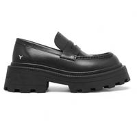 Windsor Smith Mujer Negro Mocasines Piel Plataforma Gruesa Zapatos - Verdadero
