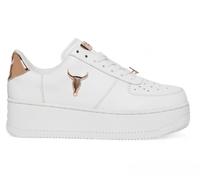 Windsor Smith Mujer Piel Blanca Zapatillas Plataforma Gruesa Zapatillas - Rico