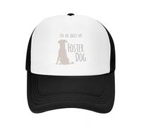 Windsoul Vintage Pregúntame sobre Mi Perro Adoptivo Gorra de béisbol de Paleta Bronceado/Verde Nuevo en el Sombrero Gorra Deportiva Sombrero de Lujo Sombreros de Camionero para Hombres Mujeres Cool