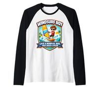 Windsurf Boy Like A Normal Boy Only Cooler Windsurf Niños Camiseta Manga Raglan