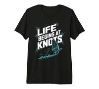 Windsurf Life Begins At 20 Knots Motivación Windsurfista Camiseta Premium