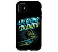 Windsurf Life Begins At 20 Knots Motivación Windsurfista Carcasa para iPhone 11