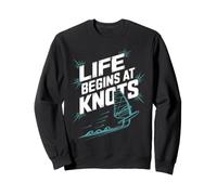 Windsurf Life Begins At 20 Knots Motivación Windsurfista Sudadera