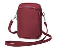 WindTook Mini Bolso para Movil Bandolera Mujer Bolso Pequeño Bolso Monedero Movil Mujer Celular Cruzado Bolsa De Tarjeta Bancaria Crossbody 11x 5 x 17cm Roja(para Celular 5.8 IN)