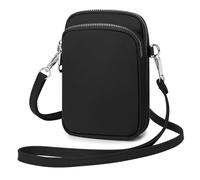 WindTook Mini Bolso para Movil Bandolera Mujer Bolso Pequeño Bolso Monedero Movil Mujer Celular Cruzado Bolsa De Tarjeta Bancaria Crossbody 11x 5 x 17cm Negro(para Celular 5.8 IN)