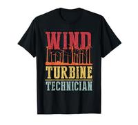 WindTurbine Technician Vintage Retro Windscheibe Camiseta