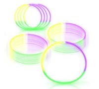 Windy City Novelties - Collares para niños (55,8 cm), Amarillo/Púrpura/Verde, Una talla le queda a la mayoría