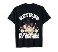 Wine and Cat Grandpa Retirement GNOME For Men Retired Dad Camiseta