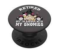 Wine and Cat Grandpa Retirement GNOME For Men Retired Dad PopSockets PopGrip Adhesivo