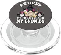 Wine and Cat Grandpa Retirement GNOME For Men Retired Dad PopSockets PopGrip para MagSafe