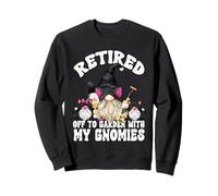 Wine and Cat Grandpa Retirement GNOME For Men Retired Dad Sudadera