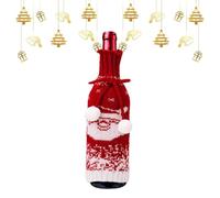 Wine Bottle Clothes - Santa Claus Design, Snowman Holiday Cover, Decorative Elastic Sweater, Festive Bottle Wrap, Reusable Christmas Wine Decoration | Home Hotel Restaurant Bar Party Holiday Celebrati