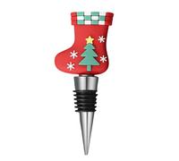 Wine Bottle Corker - Classic Christmas Elements Reusable Beer, Wine Stopper, Bottle Caps for Glass, Beer Stopper, Sealing Covers for Soy Milk, Kitchen Bar, 4.33x1.57 Inches