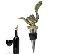 Wine Bottle Corks, Champagne Stopper, Bottle Stopper for Wine, Snake Head Stopper, Creative Bottle Stopper, 7 x 12,7 cm, Unique Wine Topper with Snake Head Design for Wine and Champagne Bottles