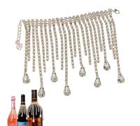 Wine Bottle Decorations | 3,6 Pulgadas Rhinestone Adjustable Wine Bottle Charm | for Weddings, Celebraciones, cumpleaños, Home Table & Dining Decor