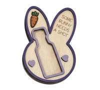 Wine Bottle Holder - Cute Aesthetic Easter Animal, Rabbit Wine Rack with Sturdy Compact Design for Organized Storage, Ideal for Cocktail Whiskey Beer Indoor Home Desk Table Shelf Kitchen Dorm Bar