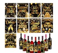 Wine Bottle Labels Stickers - Labels For Wine Bottles, 2026 Happy New Year Self Adhesive Party Decoration | 2026 Happy New Year Stickers For Bottles Fors Women Youth Teens Athletes Cyclists Golfers
