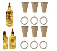 Wine Bottle Lights - Solar Wine Bottle Lights LED Waterproof DIY 6 Pieces