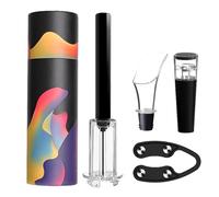 Wine Bottle Opener Set, Portable Manual Handle Corkscrew Kit, Air Pump