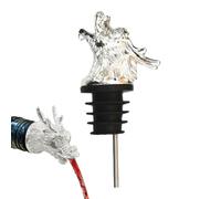 Wine Bottle Pourer - Dragon Head Spout for Aerating | Zinc Alloy Metal with Silicone Seal & Drip Free Tapered Channel for Decanting, Gift Sets, Cocktail Parties and Professional Hospitality