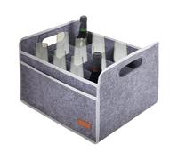 Wine Carrier, 12-Bottle, Felt Wine Tote Foldable Liquor & Champagne Holder, Insulated & Design, Ideal For Travel, Parties and Gift Giving