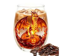 Wine Glass 400ml Halloween Stemless Glassware Printed Dragon Glass Cups