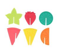 Wine Glass Charm - Beverage Identifier Set, Silicone Marker Accessory, Fruit Shape Decoration Clips | Champagne Flute Tagging System Elegant Event Use Party Club Gathering, Decorative Drink Identifier