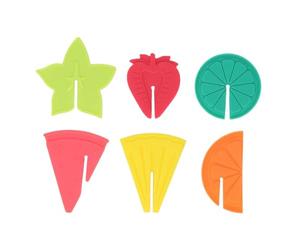 Wine Glass Charm - Beverage Identifier Set, Silicone Marker Accessory, Fruit Shape Decoration Clips | Champagne Flute Tagging System Elegant Event Use Party Club Gathering, Decorative Drink Identifier