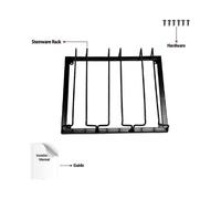 Wine Glass Rack - Under Cabinet Wine Glass Holder Glasses Storage Hanger Metal Organizer for Bar Kitchen Black