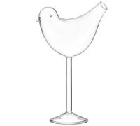 Wine Glasses - Bird Shaped Champagne Glasses, Vintage Novelty Glassware | Clear Glass 150ml Capacity Whimsical Bird Design Drink Container Parties Weddings Home Bar Decor Barbecue Hotel Restaurant