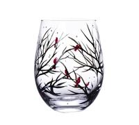 Wine Glasses, Hand Painted Wine Glasses, Stemless Wine Glasses, Creative Hand-Painted Four-Season Glass Wine Glasses - Fall Leaves Flower Seasons Colored Wine Glasses, Drinking Cup For Wine Cocktails