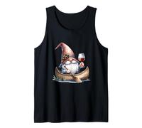 Wine Gnome Grandpa In Kayak With Canoe Paddle Funny Drinking Camiseta sin Mangas