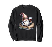 Wine Gnome Grandpa In Kayak With Canoe Paddle Funny Drinking Sudadera