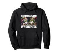 Wine Gnomes For Women and Men Funny Drinking with My Gnomies Sudadera con Capucha
