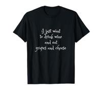 Wine grapes and cheese design Camiseta