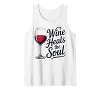 Wine Heals the Soul Vintage Copa de vino Sommelier Broma Camiseta sin Mangas