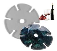 Wine Holder Molds - Epoxy Resin Bottle Holder Silicone Molds | Six-Slot Round Tray Combination Set | Diy Crystal Epoxy Resin Mold Wine Glass Holders with 2 Coaster Mold for Home Decoration
