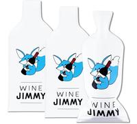 Wine Jimmy - Fundas protectoras reutilizables de triple capa para vino, resistentes a impactos y fugas, bolsa de transporte de equipaje, avión, crucero, coche, regalo, vacaciones, fiesta, paquete de 3